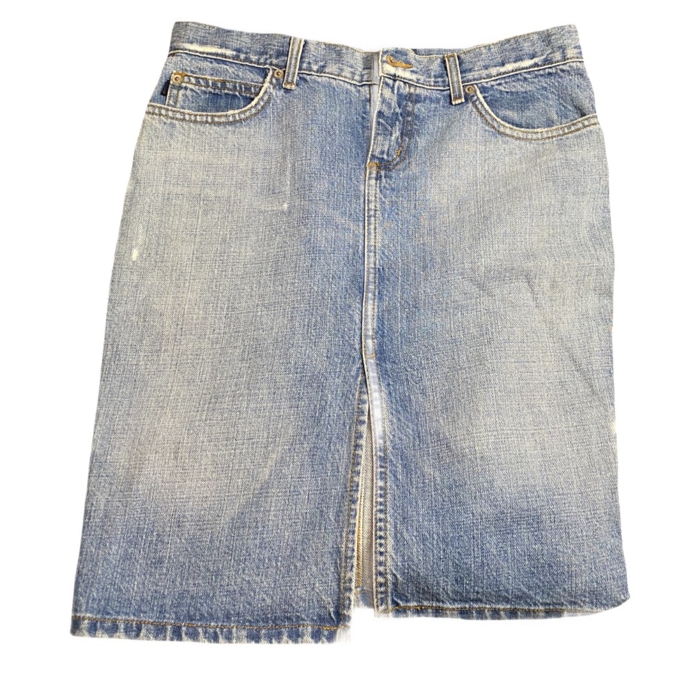 Vintage Juicy Couture Blue Denim Midi Skirt